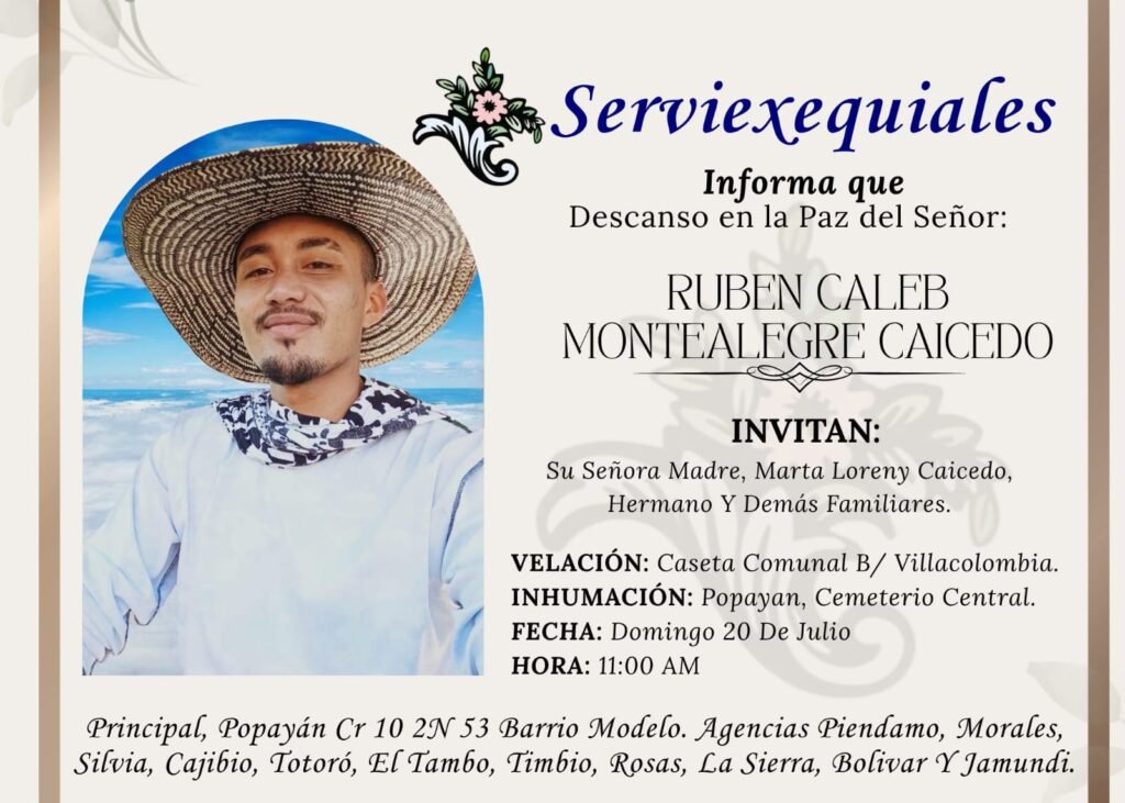 Elevamos nuestras oraciones por el eterno descanso de su alma y por la fortaleza de sus seres queridos. Que el consuelo de Dios abrace sus corazones